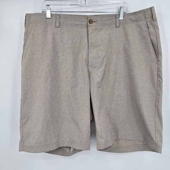 Ben Hogan Golf Shorts Men's 42 Khaki Flat Front Stretch Waist 10" Inseam - Picture 2 of 7